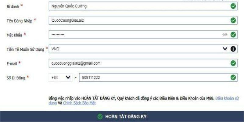 Một vài lưu ý khi đăng ký MB88