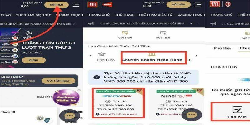 MB88 hỗ trợ những phương thức nạp tiền nào?
