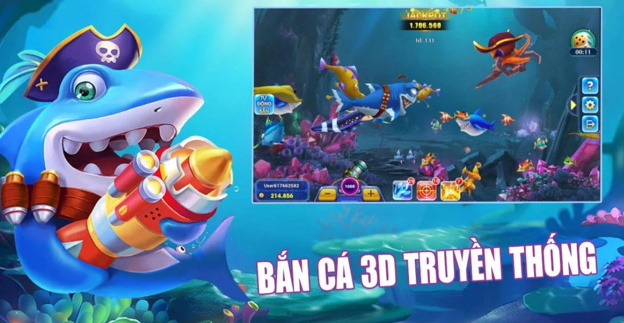 Hướng dẫn chơi game bắn cá 3d đổi thưởng tại MB88